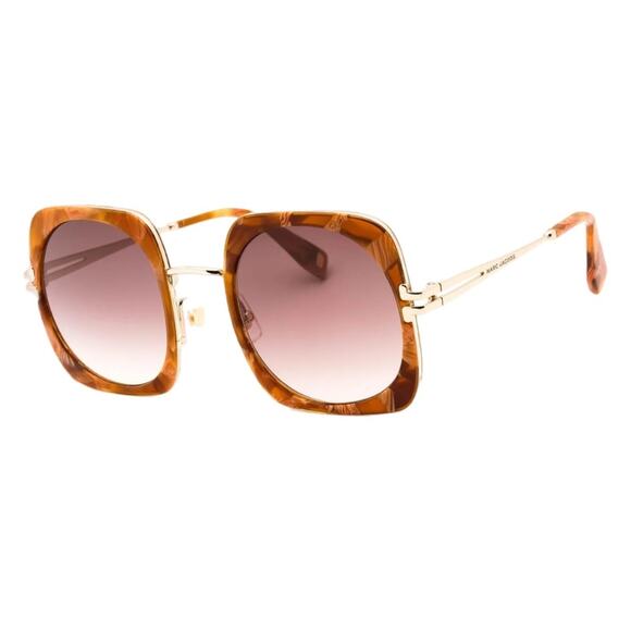 Marc Jacobs MJ1101/S 03YHA Brown Marble Oval Sunglasses Sz 53-24-145 - Picture 1 of 9